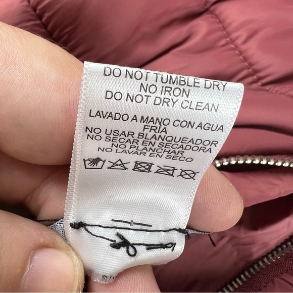 Love tree Sherpa lined puffer jacket size large, dusty rose color, hooded jacket - Picture 7 of 9